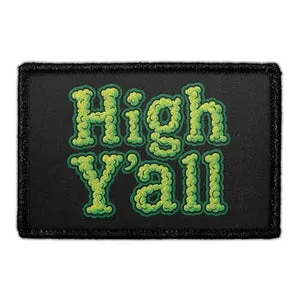 Pull Patch HIGH Y'ALL patch med velcro 76 mm