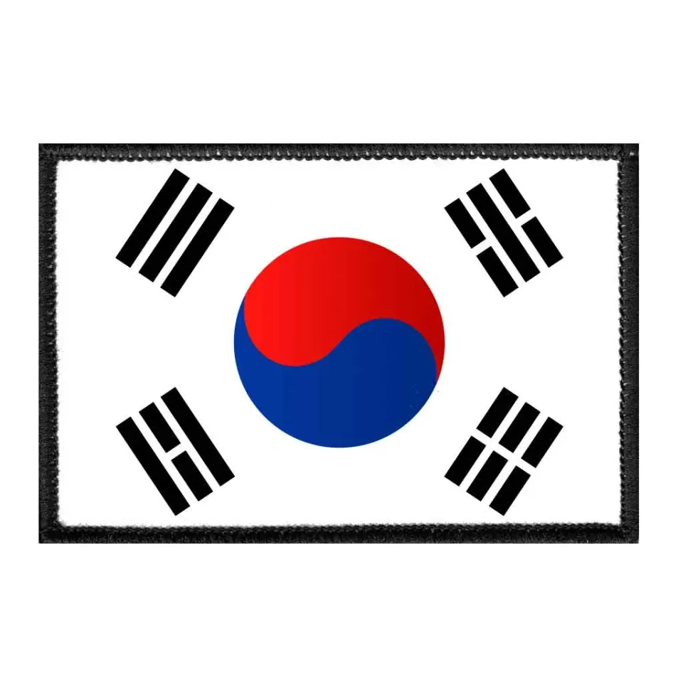 Pull Patch South Korea Flag patch farve velcro