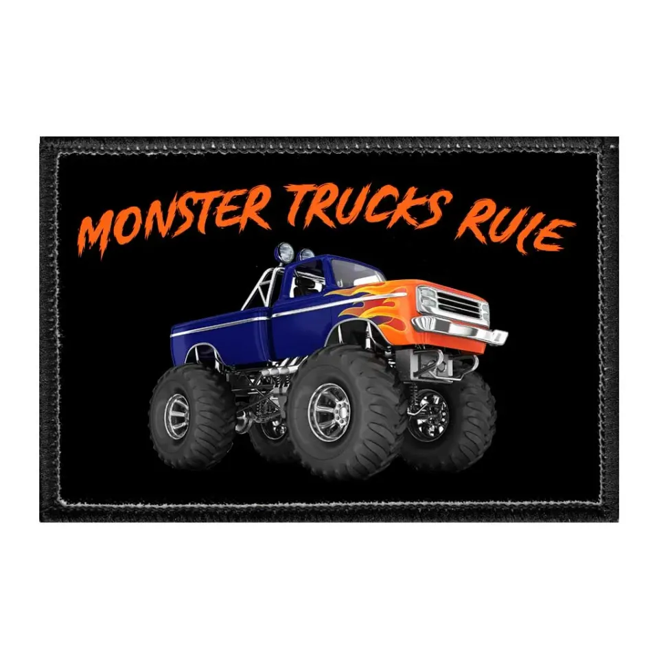 Pull Patch Monster Trucks Rule patch med velcro