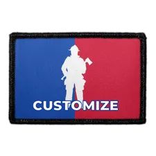 Pull Patch Custom Fireman League lap velcro polyester