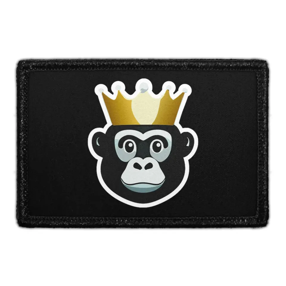 Pull Patch Gorilla With Crown patch velcro krone