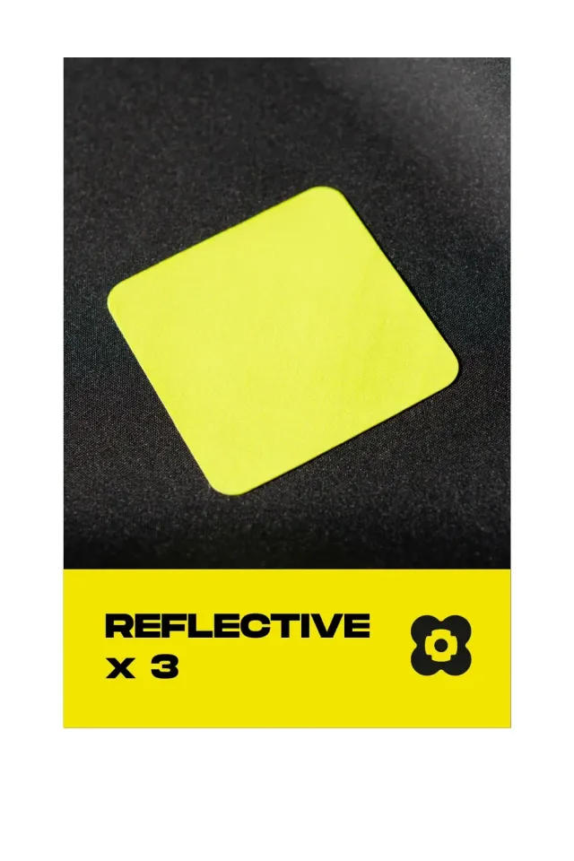 FabPatch Reflective Yellow tekstillapper firkantede 3-pak