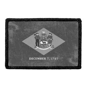 Pull Patch Delaware State Flag patch sort hvid velcro