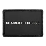Pull Patch Chairlift to Cheers patch med velcro ski