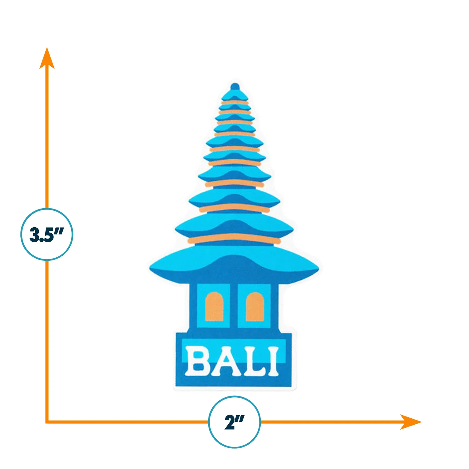 Vagabond Heart Bali Indonesia klistermærke 1 stk mat