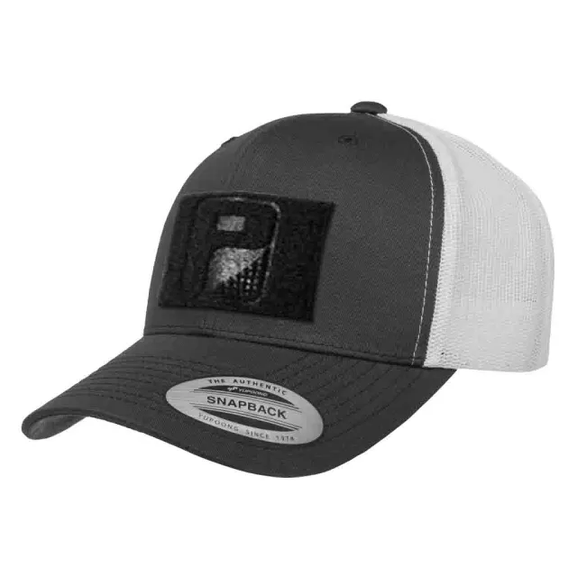 Pull Patch Trucker Curved Bill snapback kasket koksgrå/hvid velcro