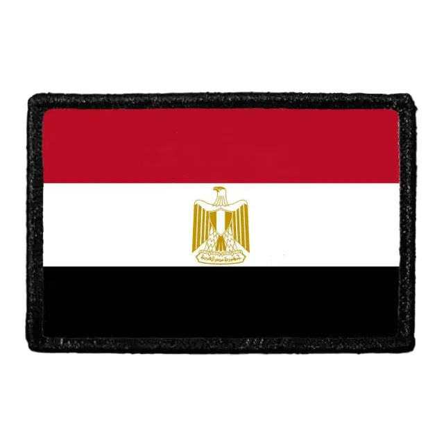 Pull Patch Egypt Flag patch i farve 76 mm