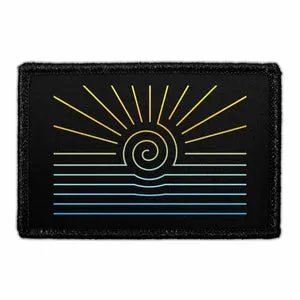 Pull Patch Sun And Sea Geometric patch med velcro geometrisk