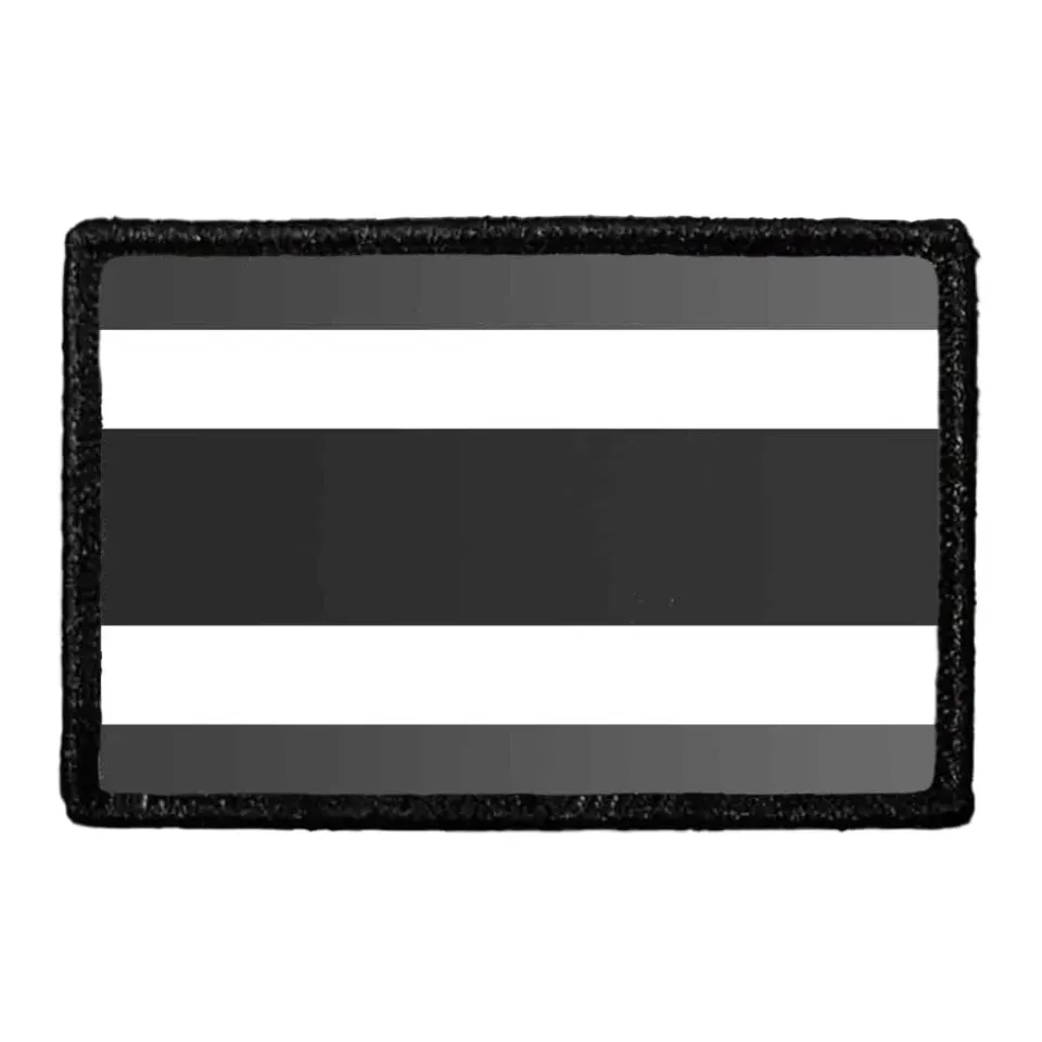 Pull Patch Thailand Flag Black and White patch velcro