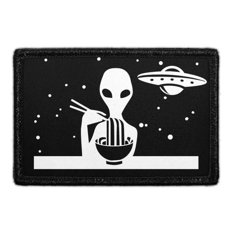Pull Patch Ramen Alien patch med velcro 1 stk alienmotiv