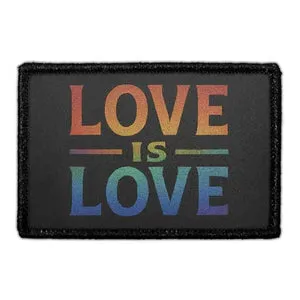 Pull Patch Love Is Love patch med velcro regnbue