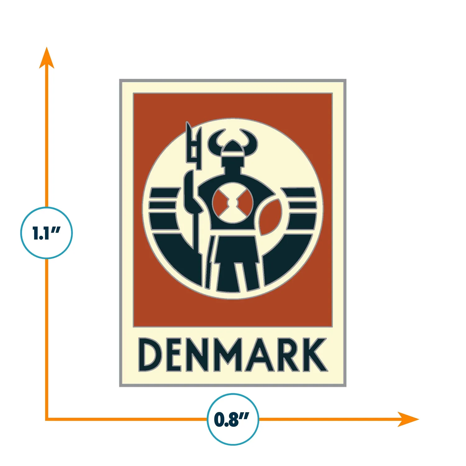 Vagabond Heart Denmark pin emalje hård 28 mm