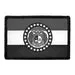 Pull Patch Missouri Flag patch sort-hvid velcro 76 mm