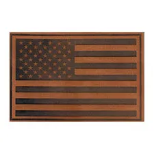 Pull Patch American Flag Leather patch læderlook