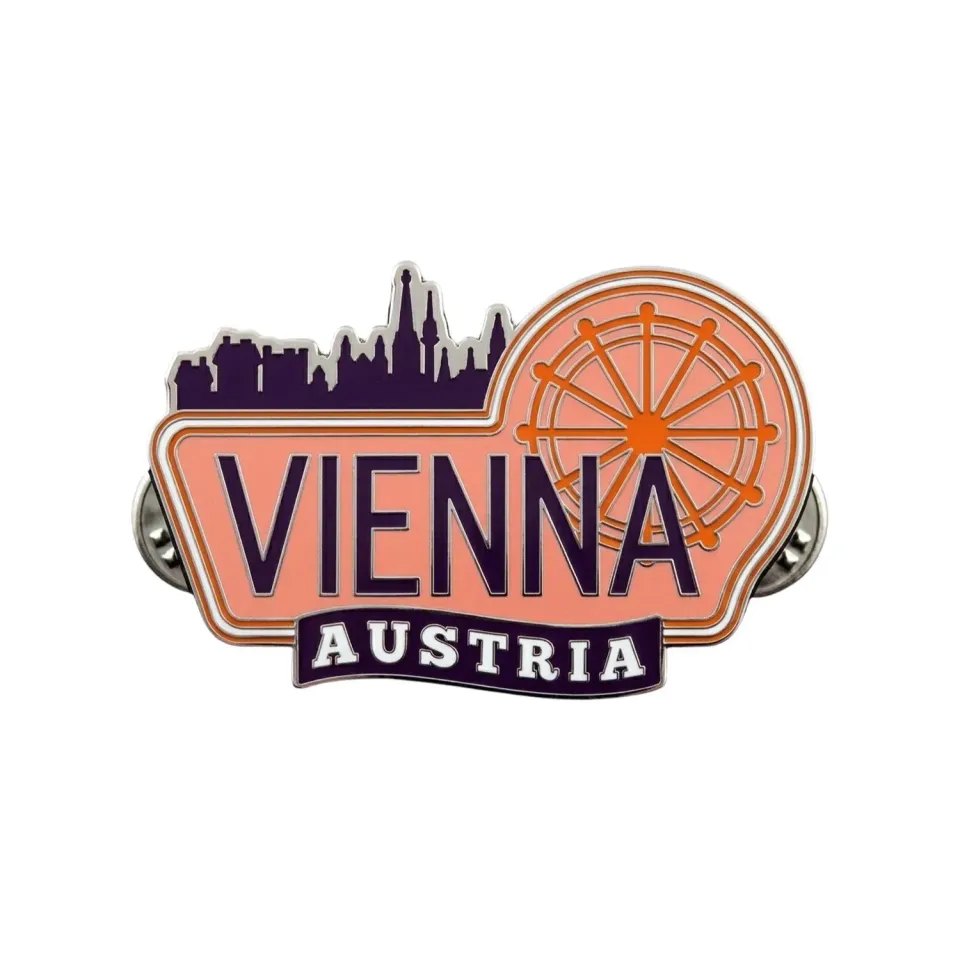 Vagabond Heart Vienna emaljepin 19x25 mm hård emalje