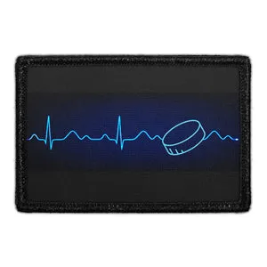 Pull Patch Hockey Heartbeat Blue patch 76x51 mm blå