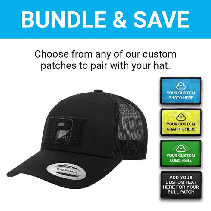 Pull Patch Custom Logo + Trucker kasket sort bundle