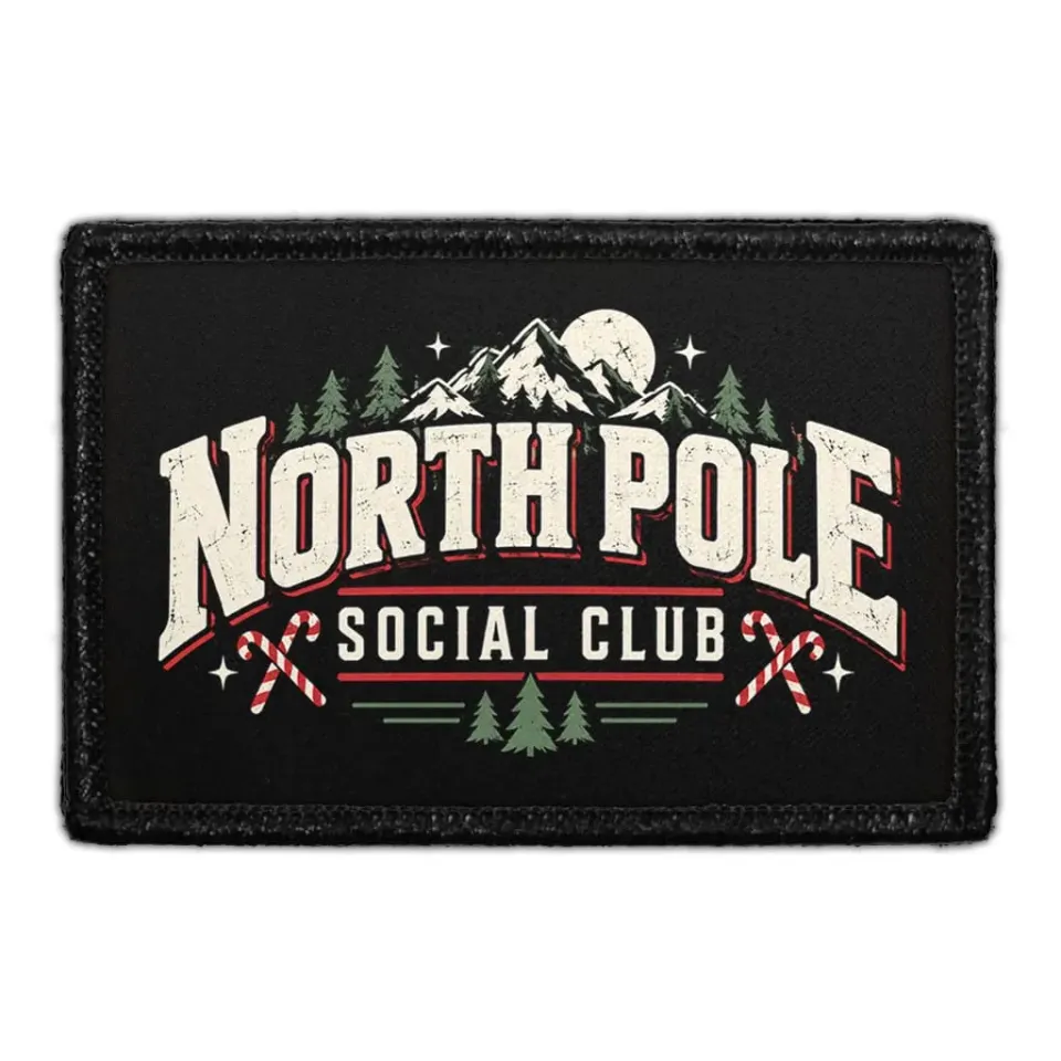 Pull Patch North Pole Social Club patch 3x2 sjov jul