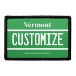 Pull Patch Vermont nummerplade patch med velcro 76 mm
