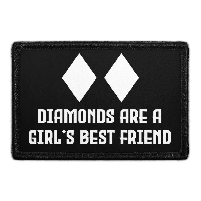 Pull Patch Diamonds Are A Girls Best Friend velcromærke