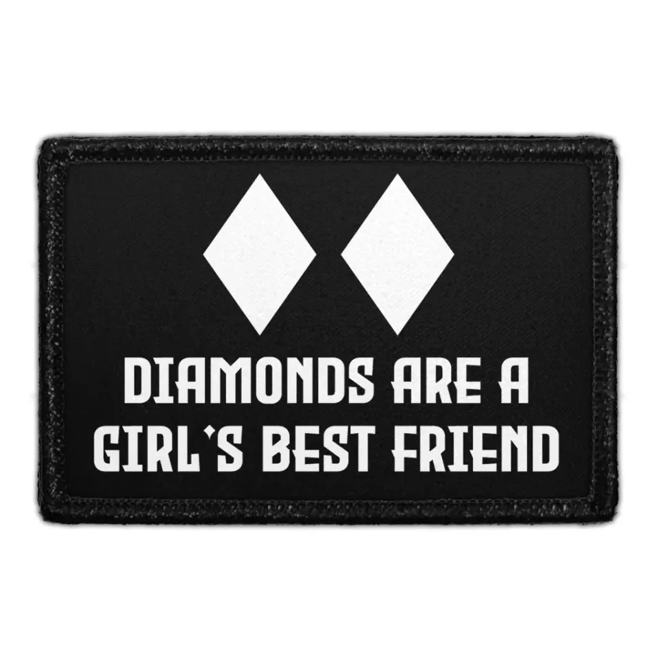 Pull Patch Diamonds Are A Girls Best Friend velcromærke