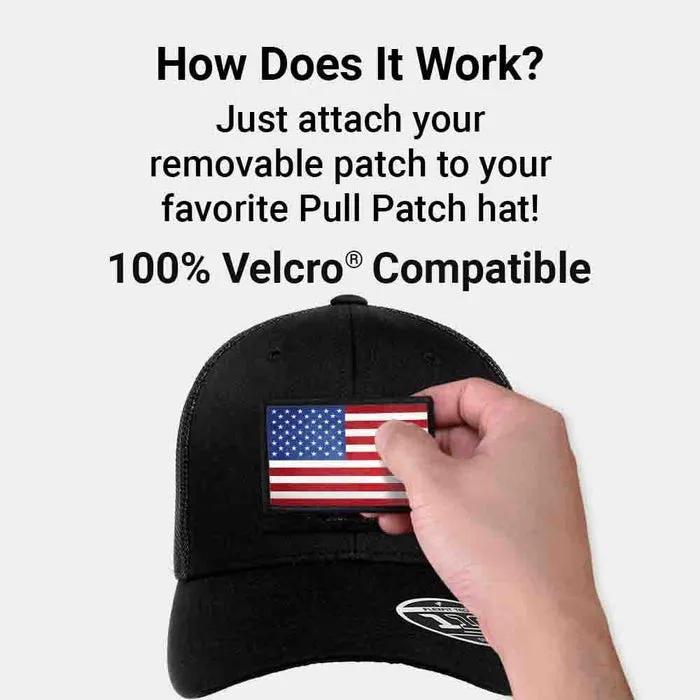 Pull Patch Trucker Curved Bill Flexfit Snapback kasket sort