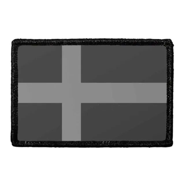 Pull Patch Sweden Flag Black and White patch