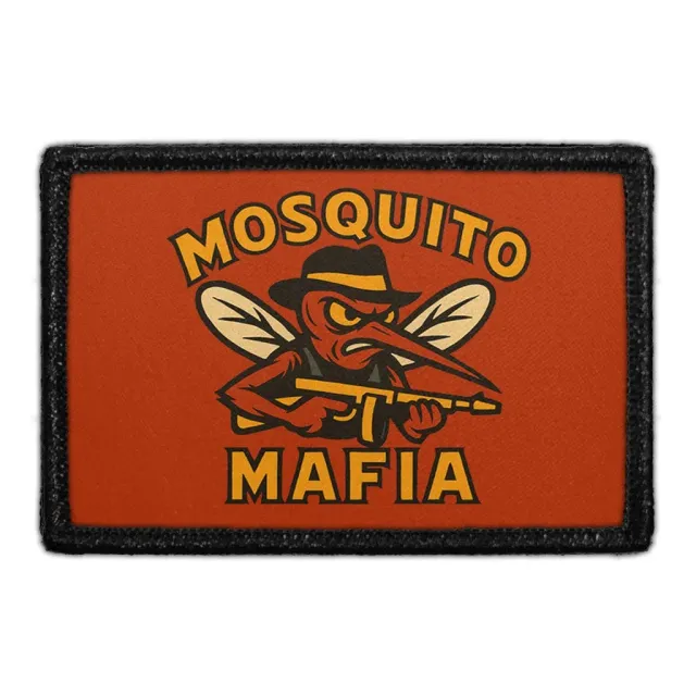 Pull Patch Mosquito Mafia patch 76x51 mm sort kant