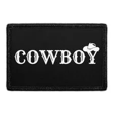 Pull Patch Cowboy Hat patch med velcro 76 mm