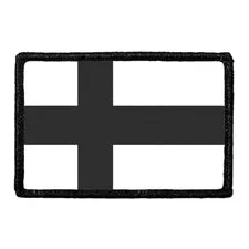 Pull Patch Finland Flag patch velcro sort hvid