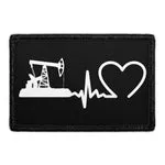 Pull Patch Oil Rig Heartbeat patch 76x51 mm velcro