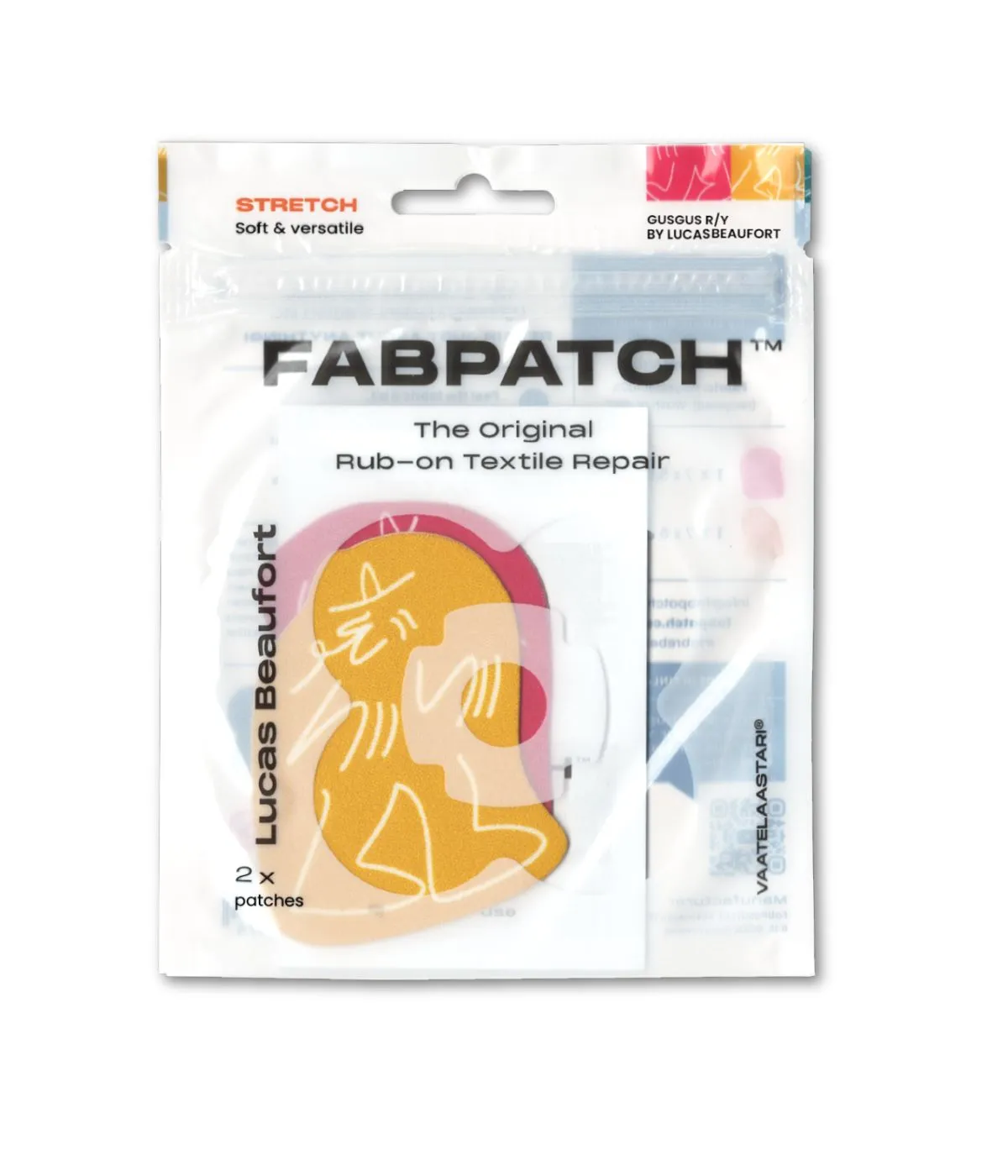 FabPatch Stretch GusGus R/Y lapper 2-pak figurer