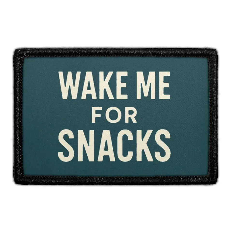Pull Patch Wake Me for Snacks patch med velcro sjov