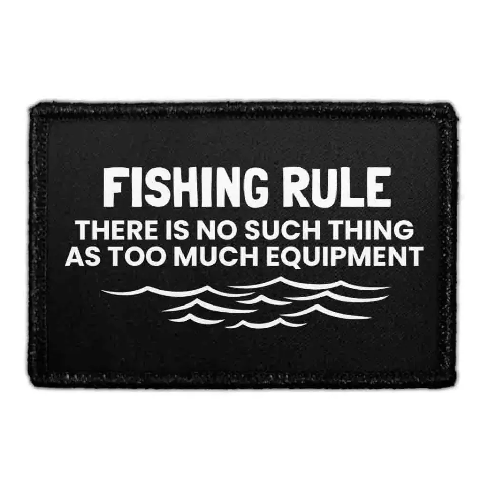 Pull Patch Fishing Rule patch med velcro for meget grej