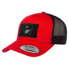 Pull Patch Trucker Curved Bill snapback kasket rød/sort hook