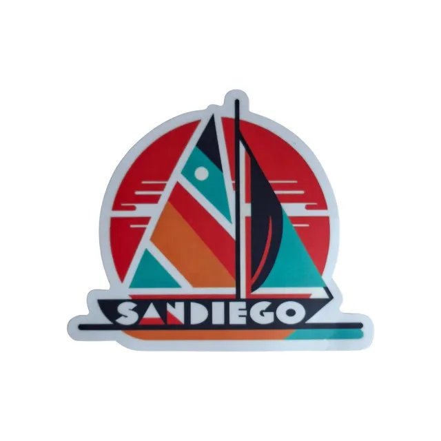 Vagabond Heart San Diego klistermærke 64x76 mm