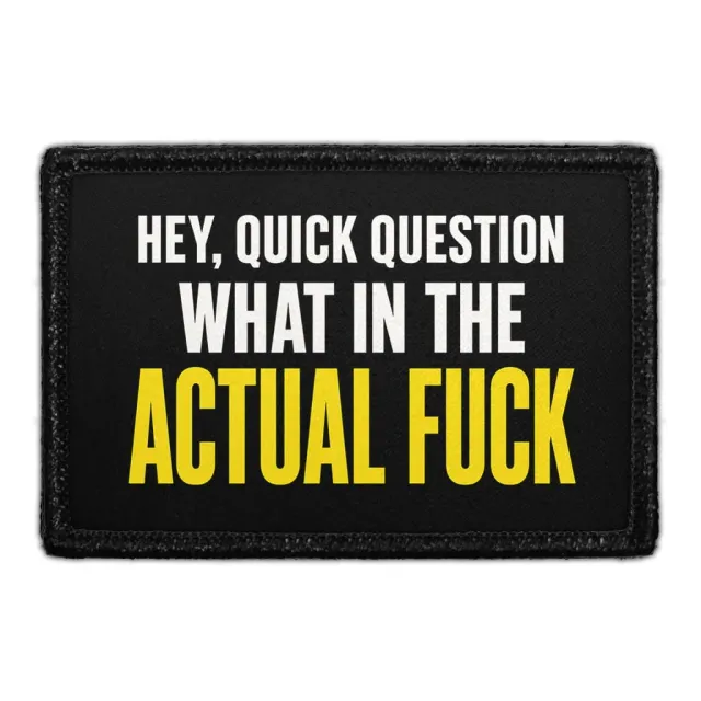 Pull Patch Hey Quick Question patch velcro sjov