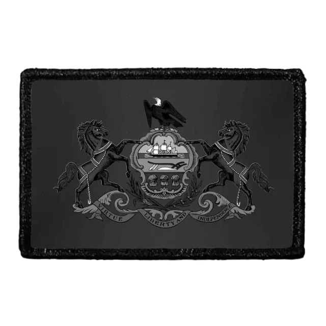 Pull Patch Pennsylvania State Flag patch sort hvid