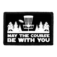 Pull Patch May The Course Be With You patch velcro discgolf