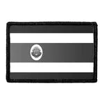 Pull Patch Costa Rica Flag patch sort hvid med velcro