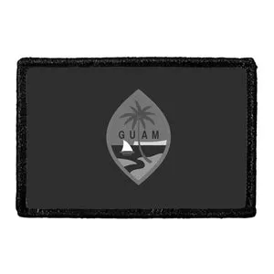 Pull Patch Guam Flag patch sort hvid velcro