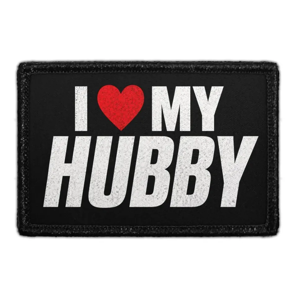 Pull Patch I Love My Hubby patch 7,6x5 cm bryllup