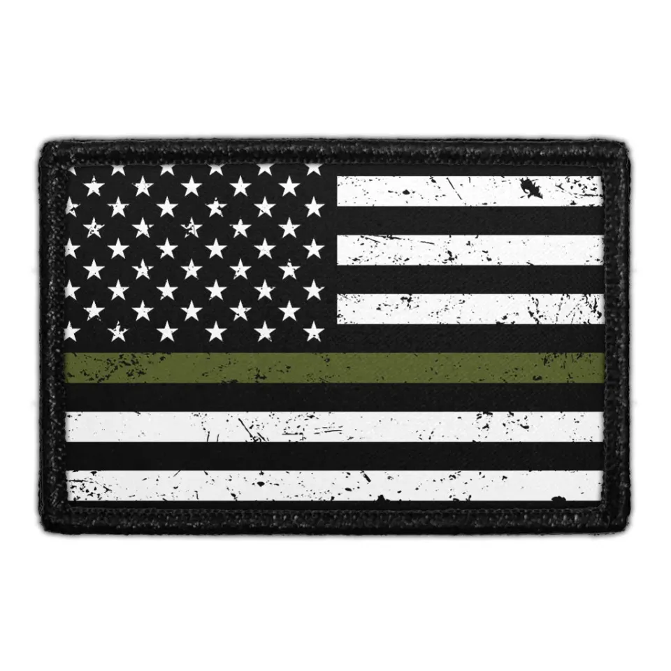 Pull Patch Flag Military Distressed patch velcro