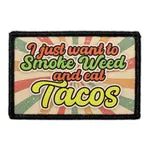 Pull Patch Smoke Weed Eat Tacos patch velcro 3x2